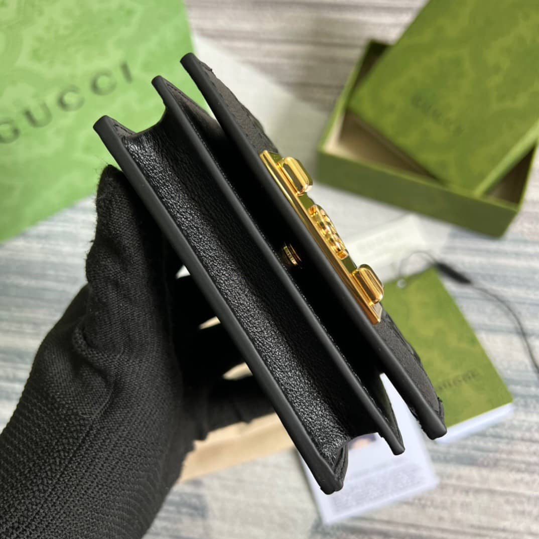Gvc*1 GG Card Case Wallet Black 676150 Replica