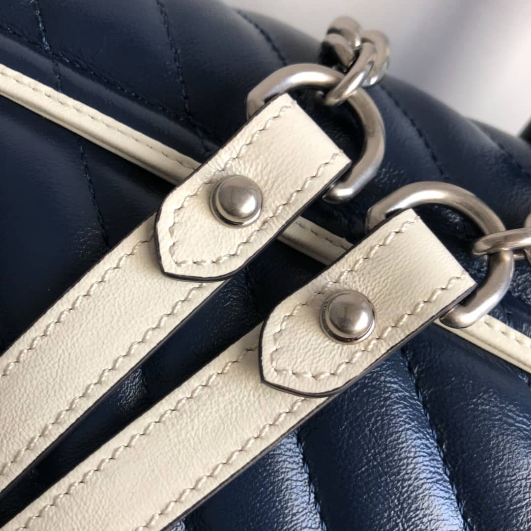 Gvc*1 GG Marmont Matelasse Shoulder Bag Replica Blue 443497
