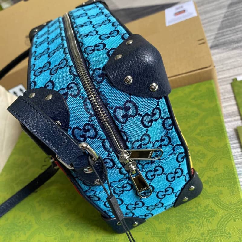 Gvc*1 GG Svp*me Leather Shoulder Bag Replica Colorful 626363