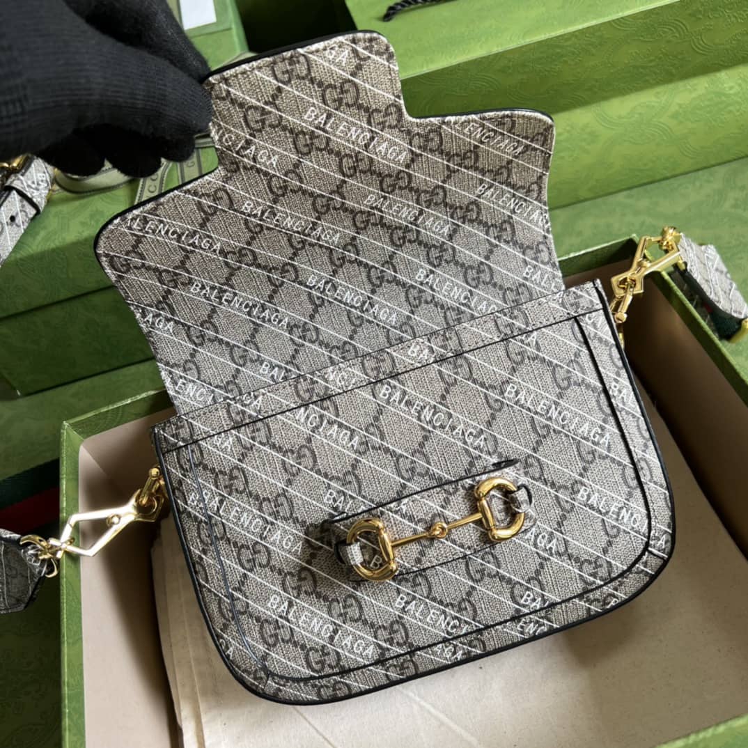 Gvc*1 1955 Horsebit Svp*me GG Canvas Mini Shoulder Bag Replica 658574