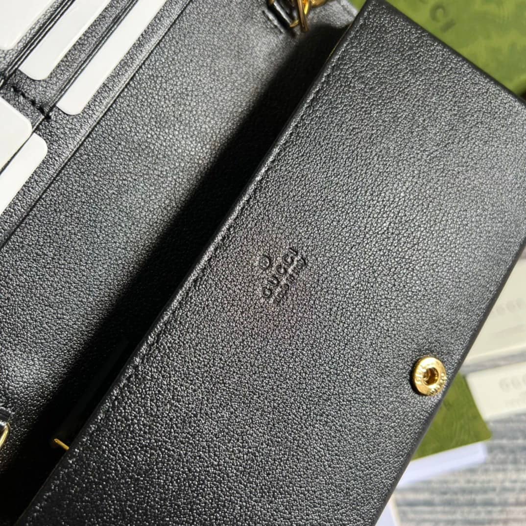 Gvc*1 GG Wallet With Chain Light Blue 676155 Replica