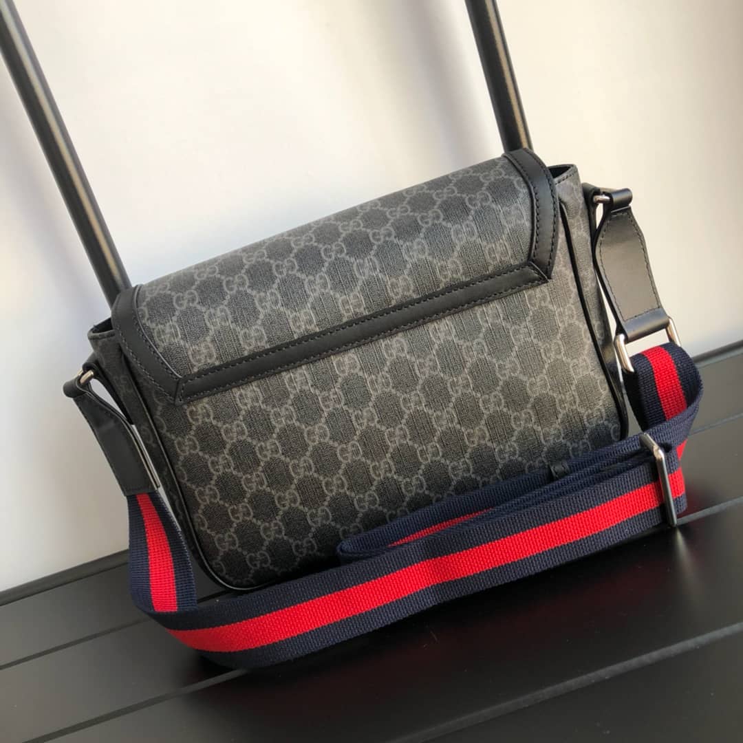 Gvc*1 GG Gvc*1ssima Medium Canvas Crossbody Bag Replica Black 449172