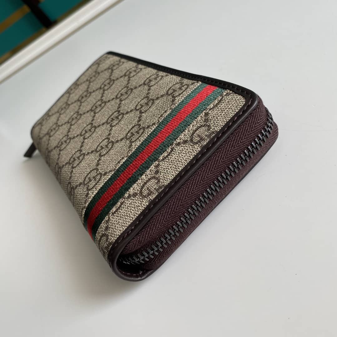 Gvc*1 GG Svp*me Web Zip Around Wallet Replica 291105