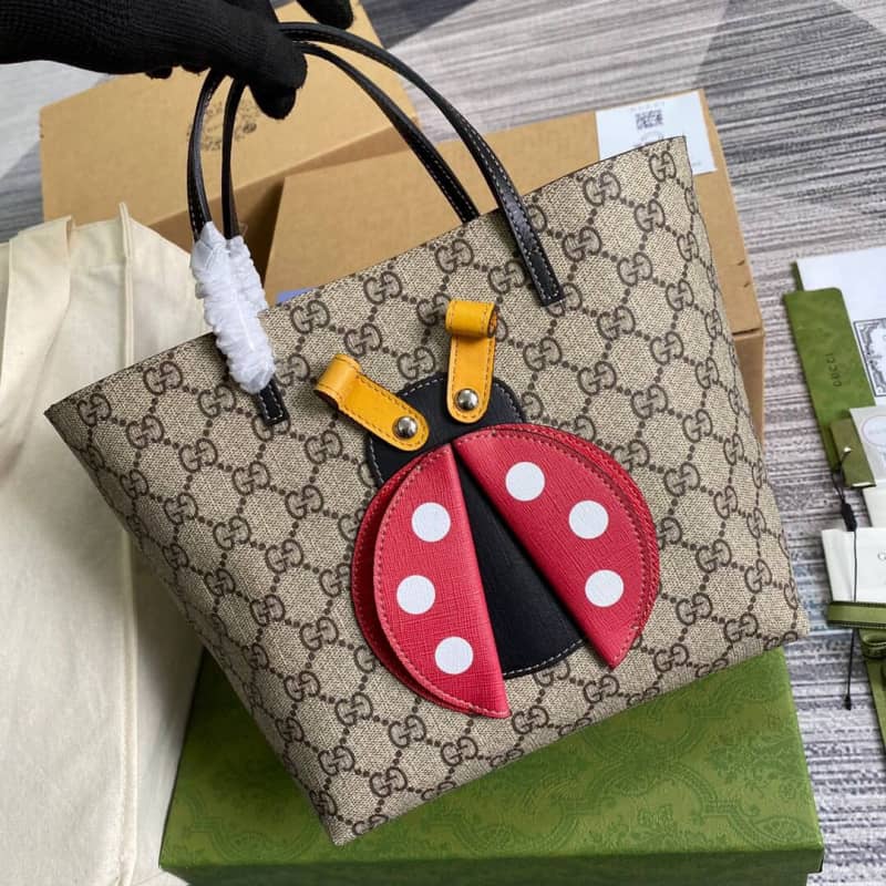 Gvc*1 Ladybug Tote Replica Bag Brown 666288