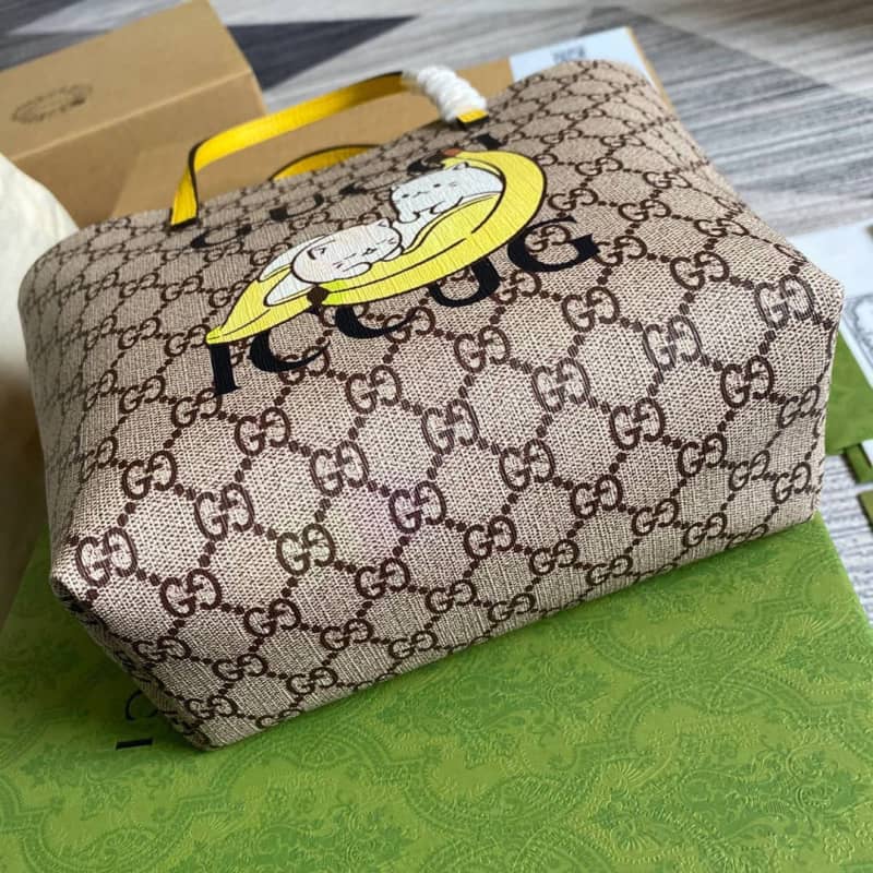 Gvc*1 Children GG Svp*me Canvas Replica Tote Brown 410812