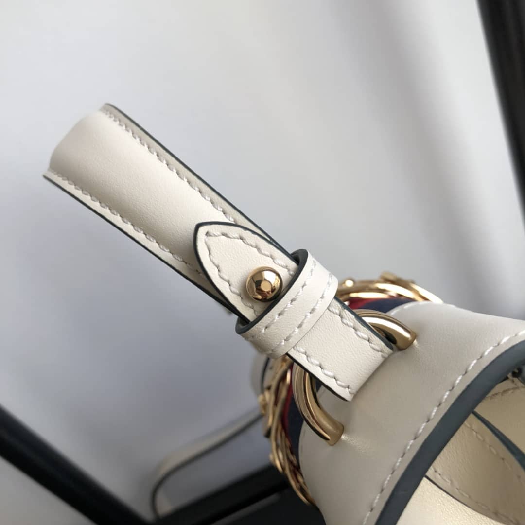 Gvc*1 Sylvie Leather Mini Shoulder Bag Replica White 470270