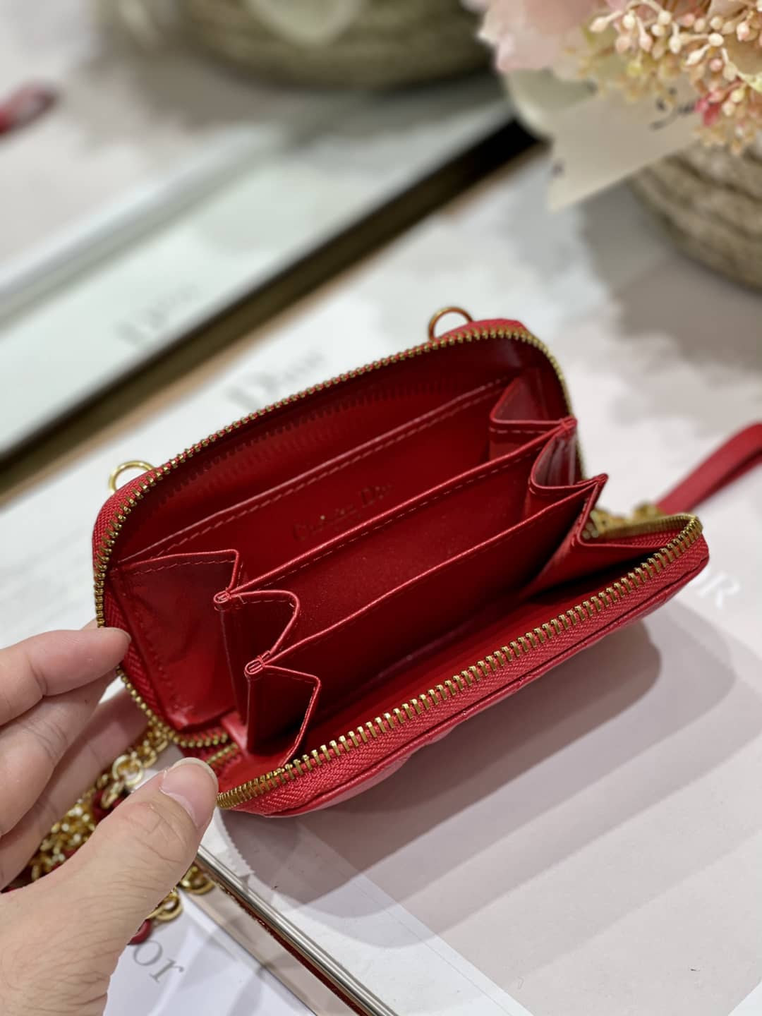 Top Chr1st1an D10r Replica Zipper Wallet