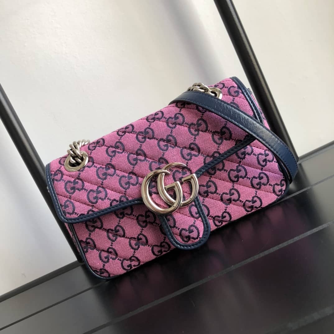 Gvc*1 GG Marmont Mini Matelasse Shoulder Bag Replica Pink 446744