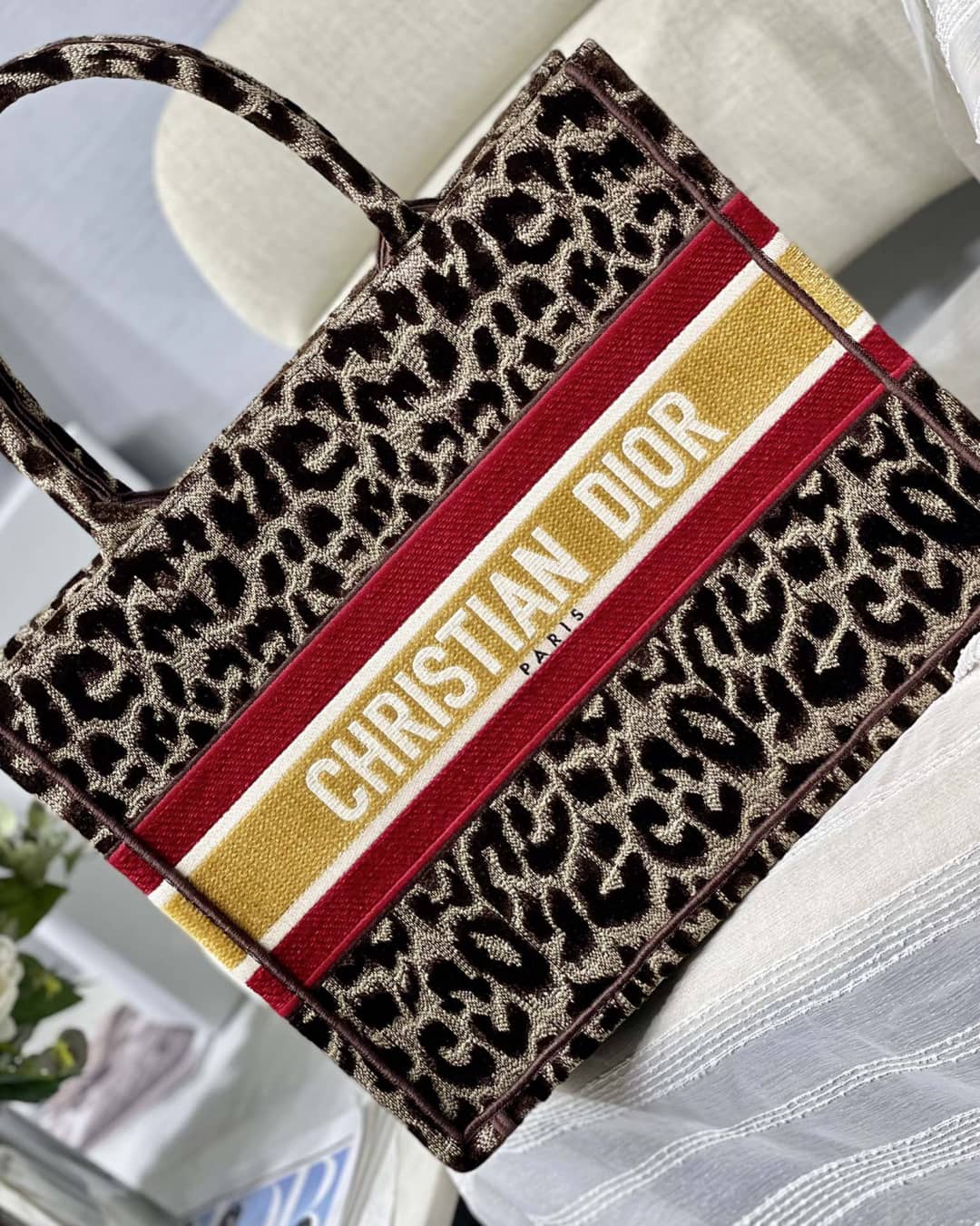 Chr1st1an D10r CD Book Embroidery Replica Tote