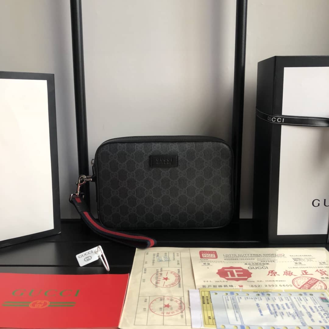 Gvc*1 GG Svp*me Wash Bag Replica Black 495562