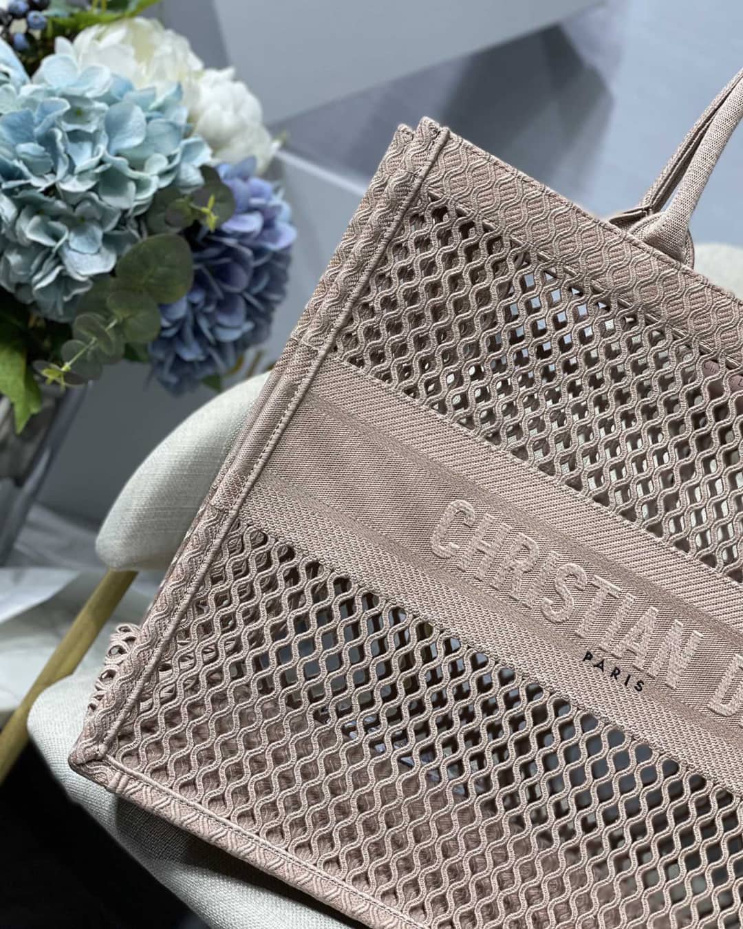 Chr1st1an D10r Mesh Book Tote Bag Dupe