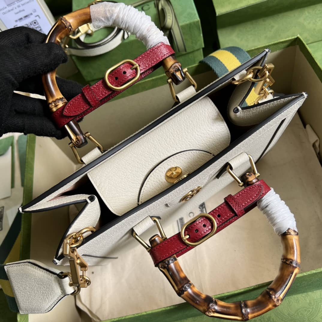 Gvc*1 Diana Small Tote White 702721 Replica Bag
