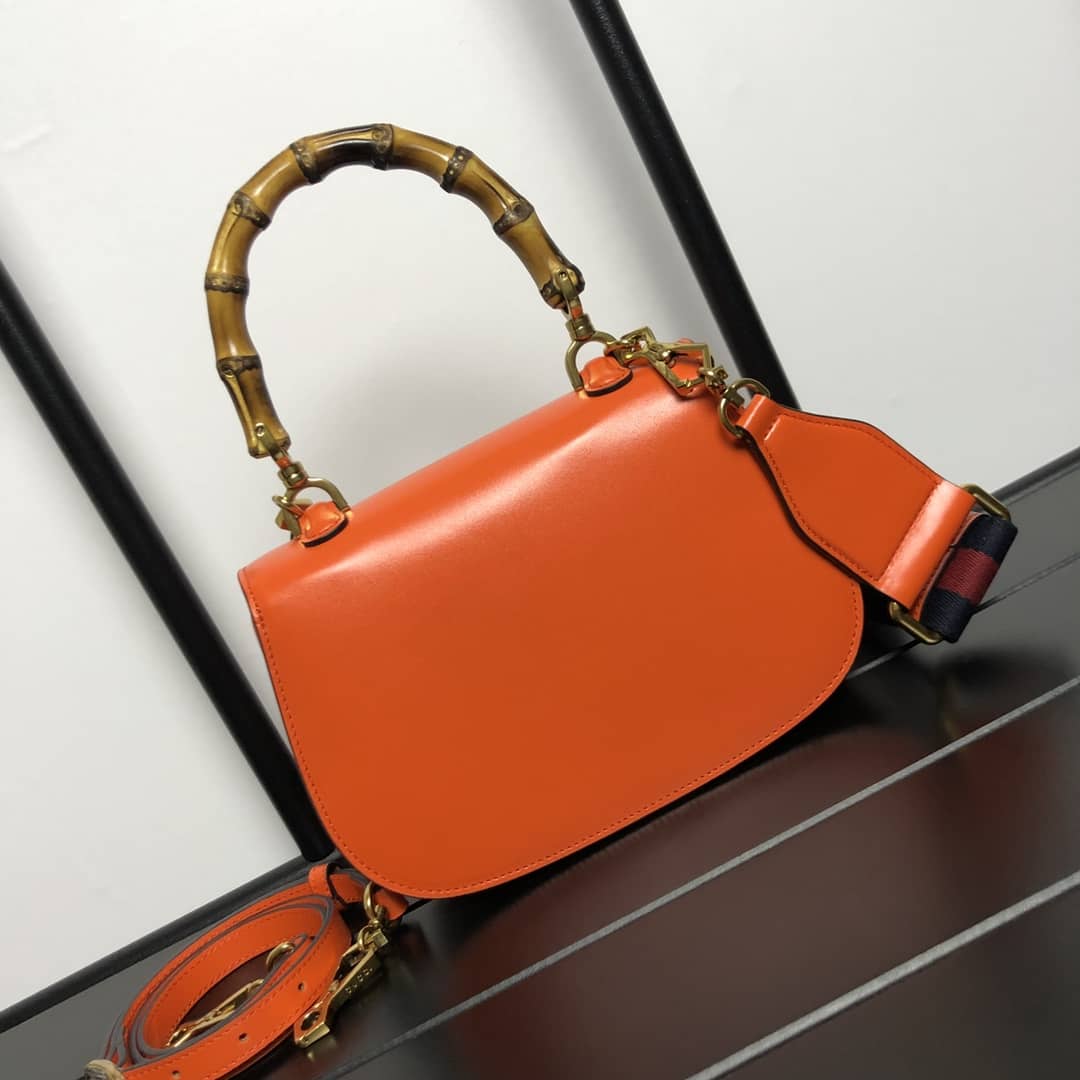 Gvc*1 Bamboo 1947 Small Top Handle Bag 675797 Red Replica