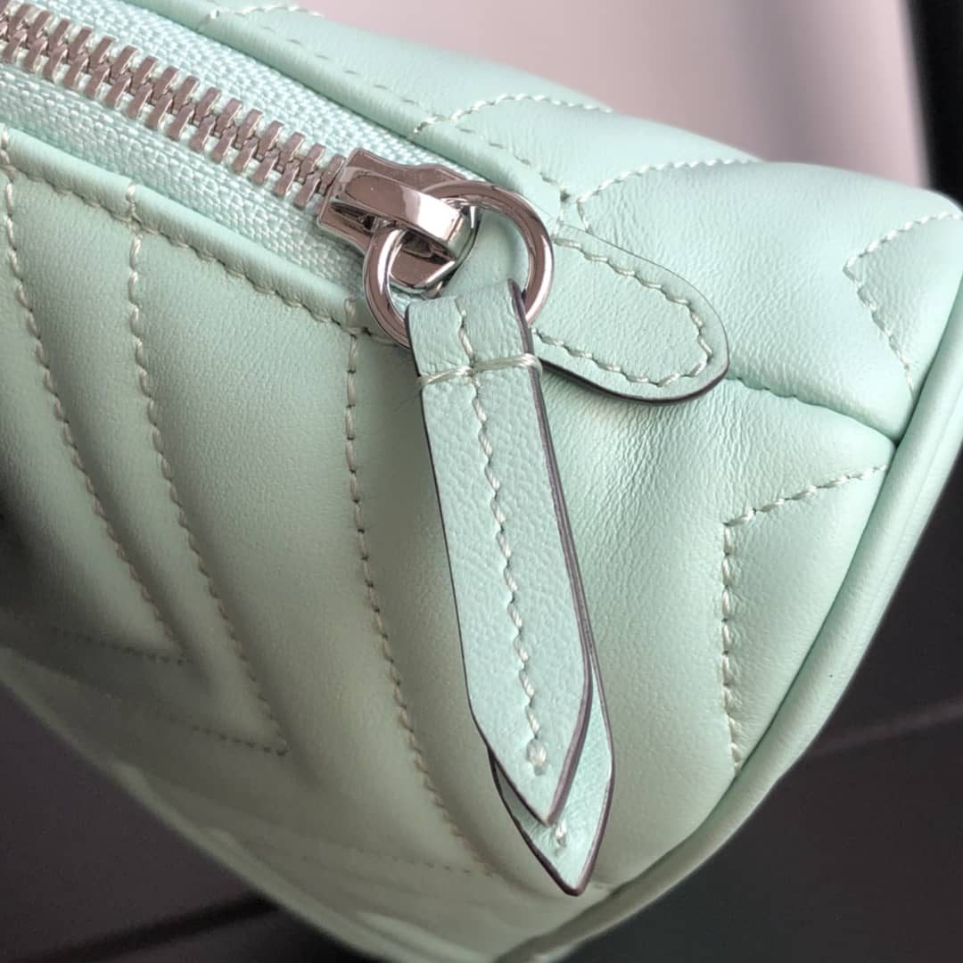 Gvc*1 GG Marmont Quilted Vanity Bag Replica Green 625690