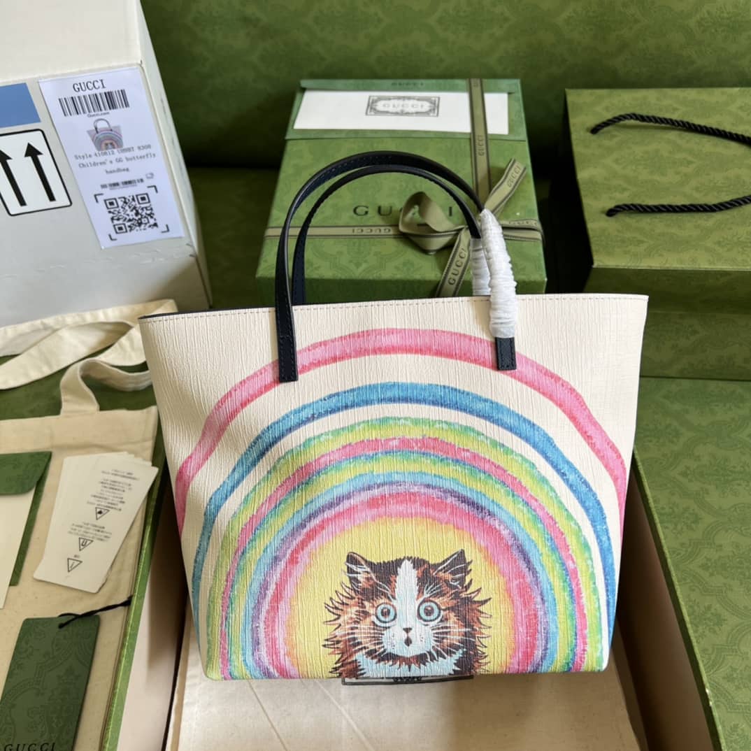 Gvc*1 Children Tote Cat Print 410812 Replica Bag