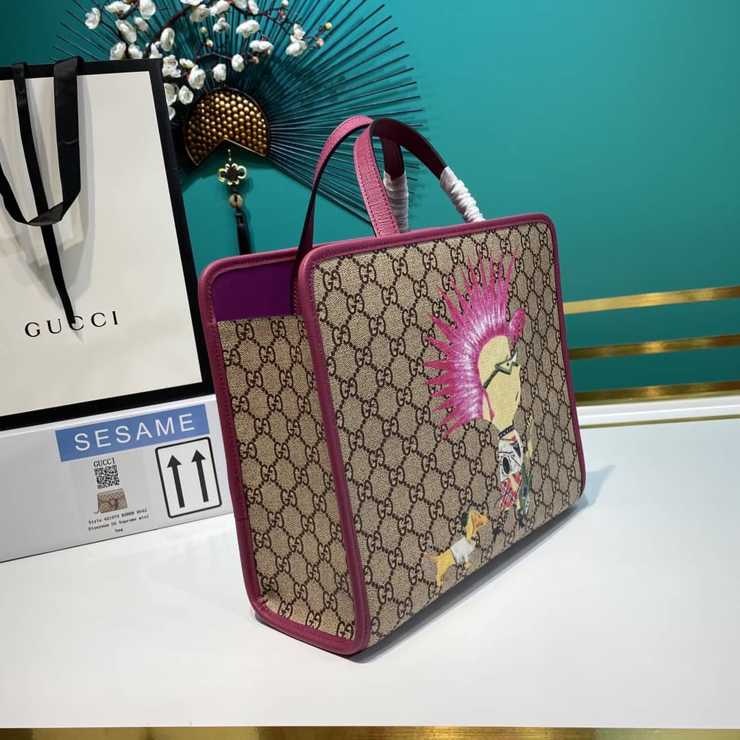 Gvc*1 GG Printed Multicolor Kids Girl Tote Replica 605614