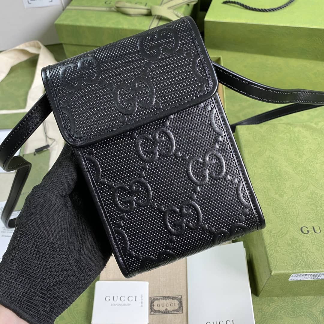 Gvc*1 GG Embossed Mini Phone Bag Replica 625571