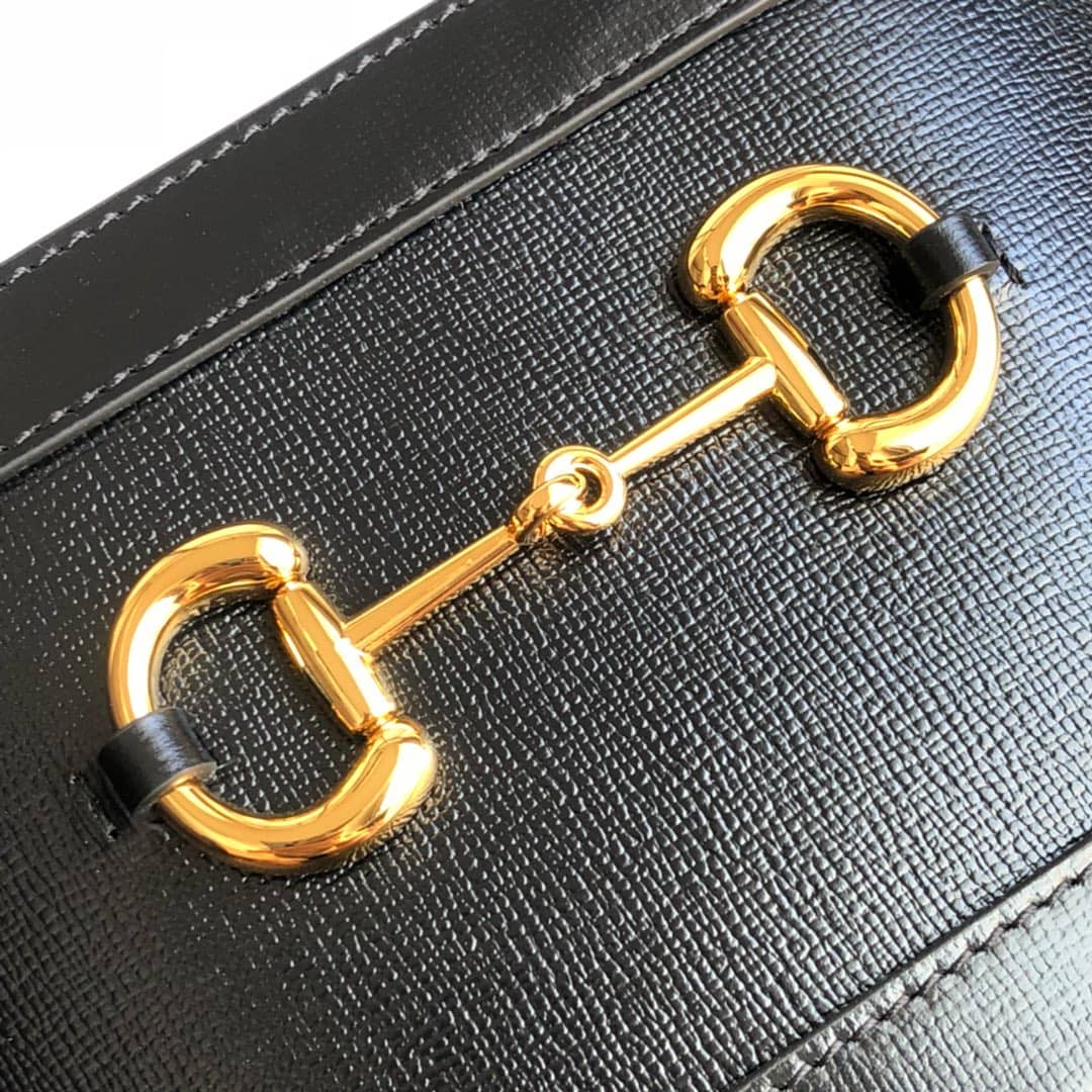 Gvc*1 1955 Horsebit Bucket Bag Replica Black 602118