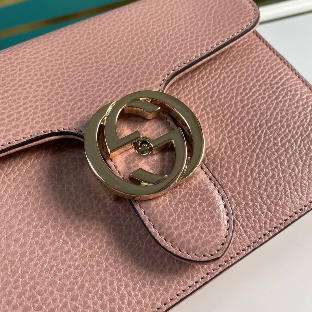 Gvc*1 Interlocking Leather Chain Crossbody Bag Replica 510304
