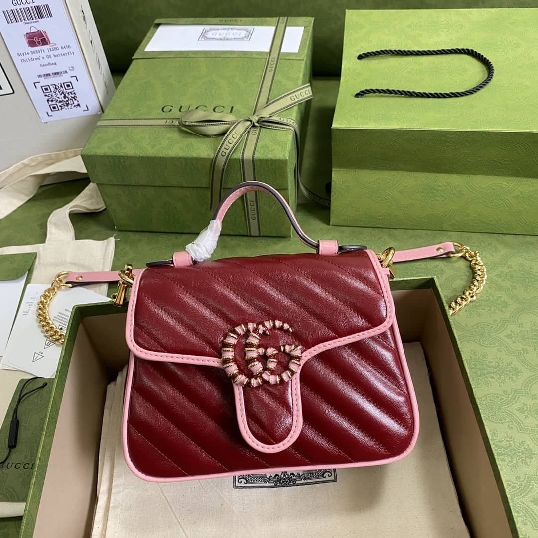 Gvc*1 Marmont GG Mini Top Handle Bag Replica 583571