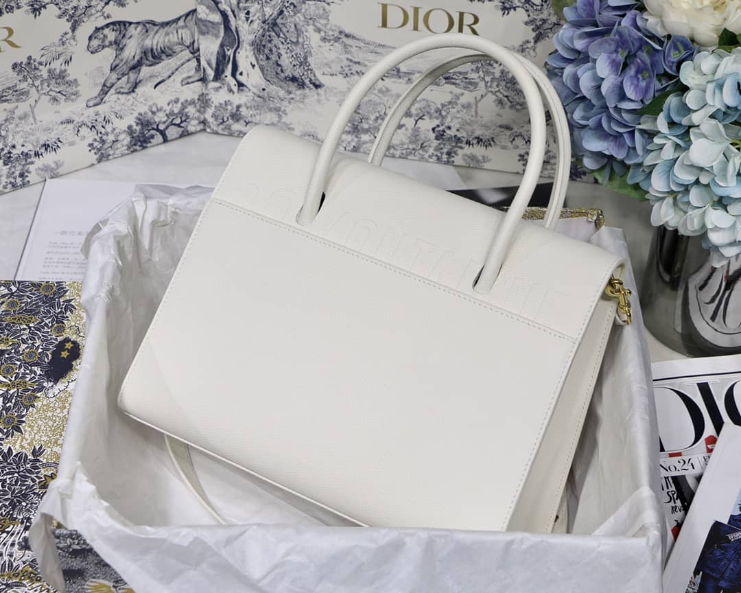 Chr1st1an D10r Box Calfskin Large St. Honore Tote