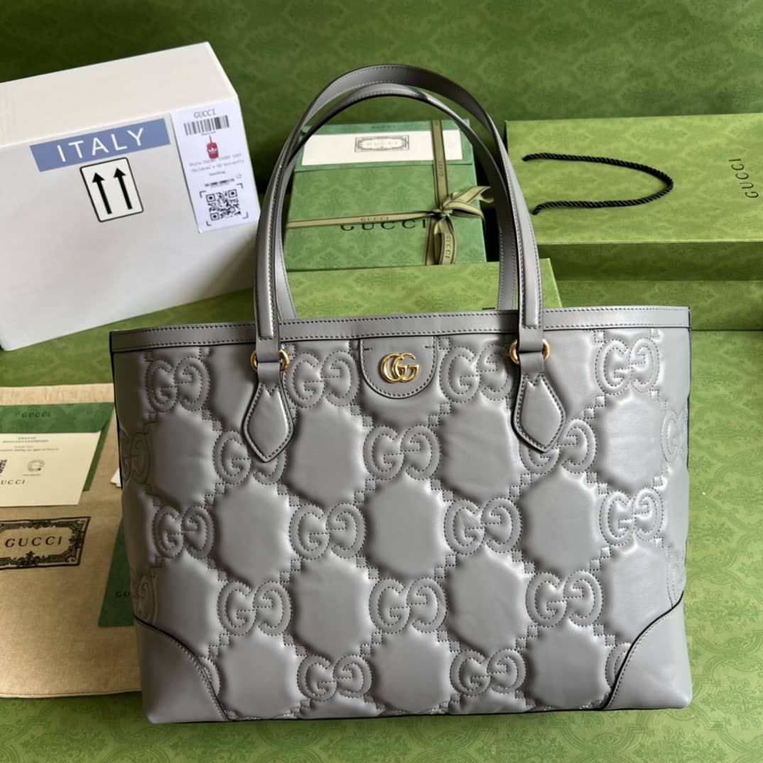 Gvc*1 GG Matelassé Leather Medium Tote Bag 631685 Replica