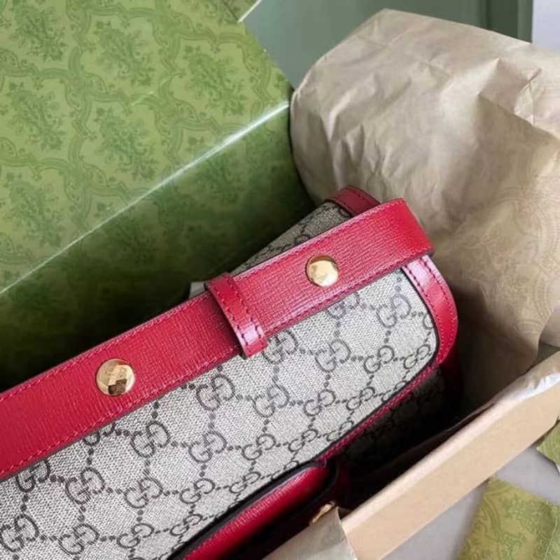 Gvc*1 Horsebit 1955 Shoulder Bag Replica Red 602204