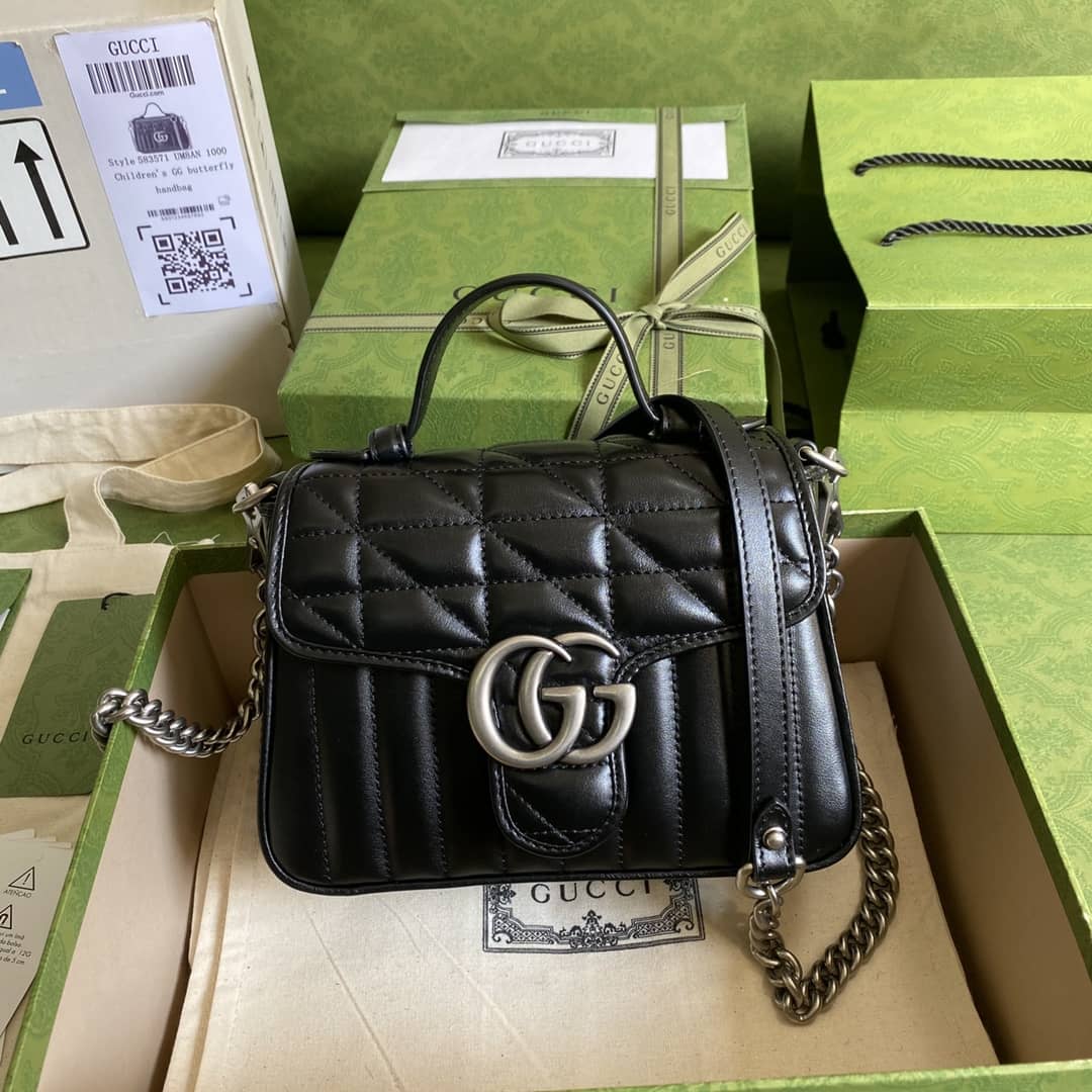 Gvc*1 Marmont GG Mini Top Handle Bag Replica 583571