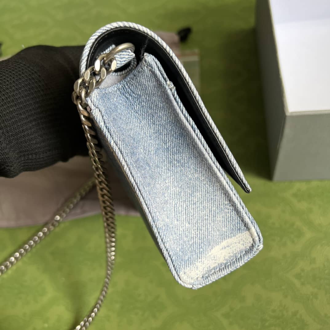 Gvc*1 × Ba1en*iaga Denim Shoulder Crossbody Bag 656050 Replica