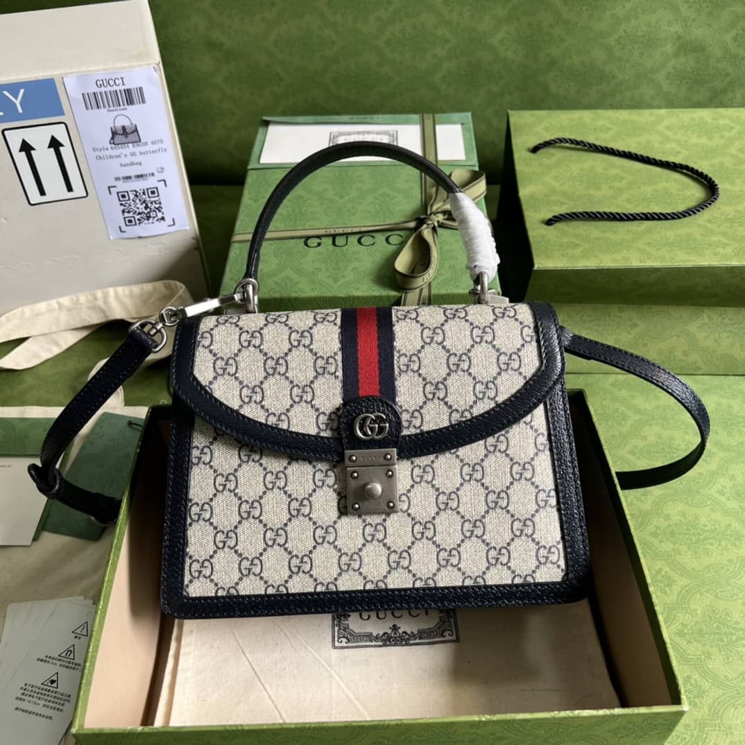 Gvc*1 Ophidia Small Top Handle Shoulder Bag With Web 651055 Replica