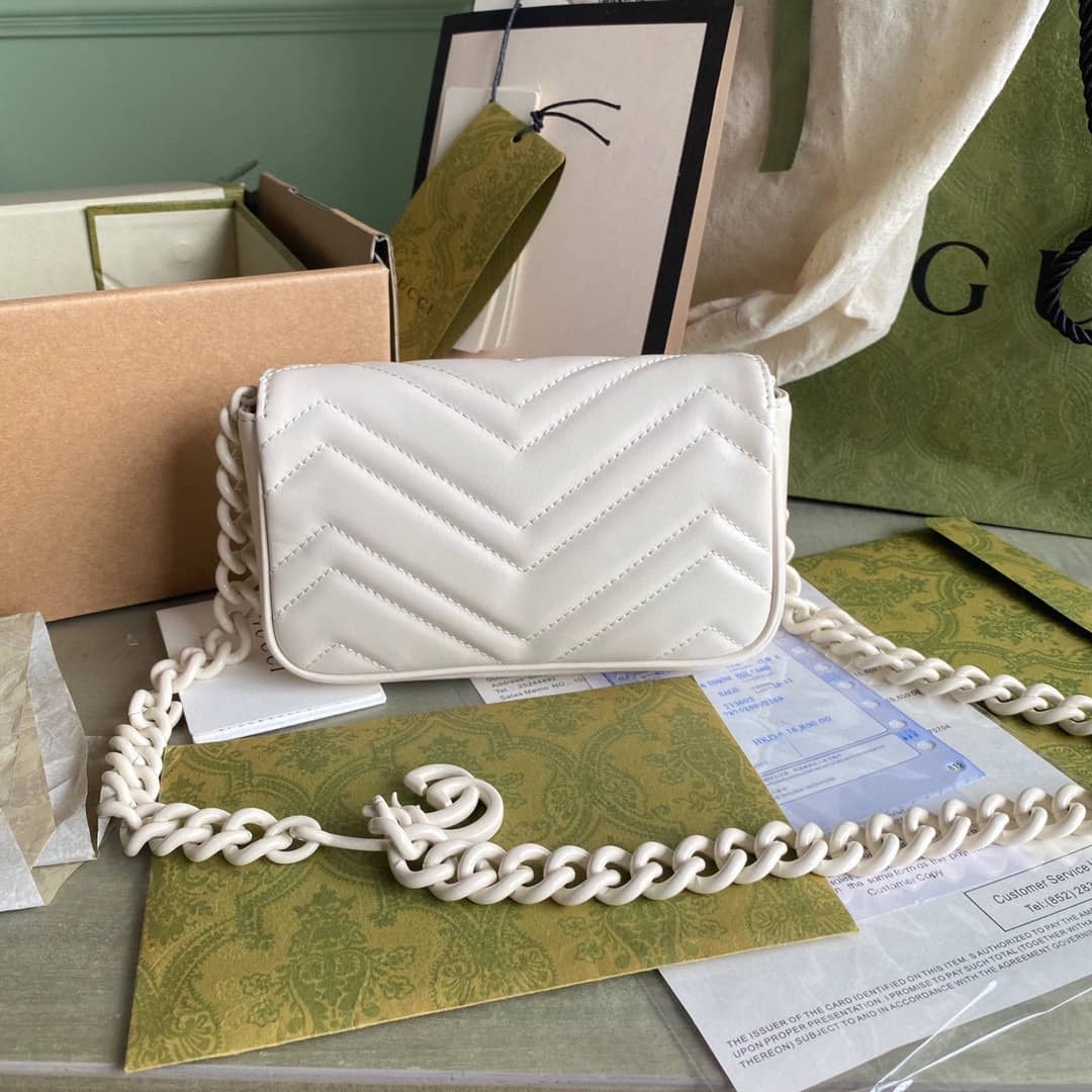 Gvc*1 GG Marmont Quilting S*per Mini 476433 Replica Crossbody Bag