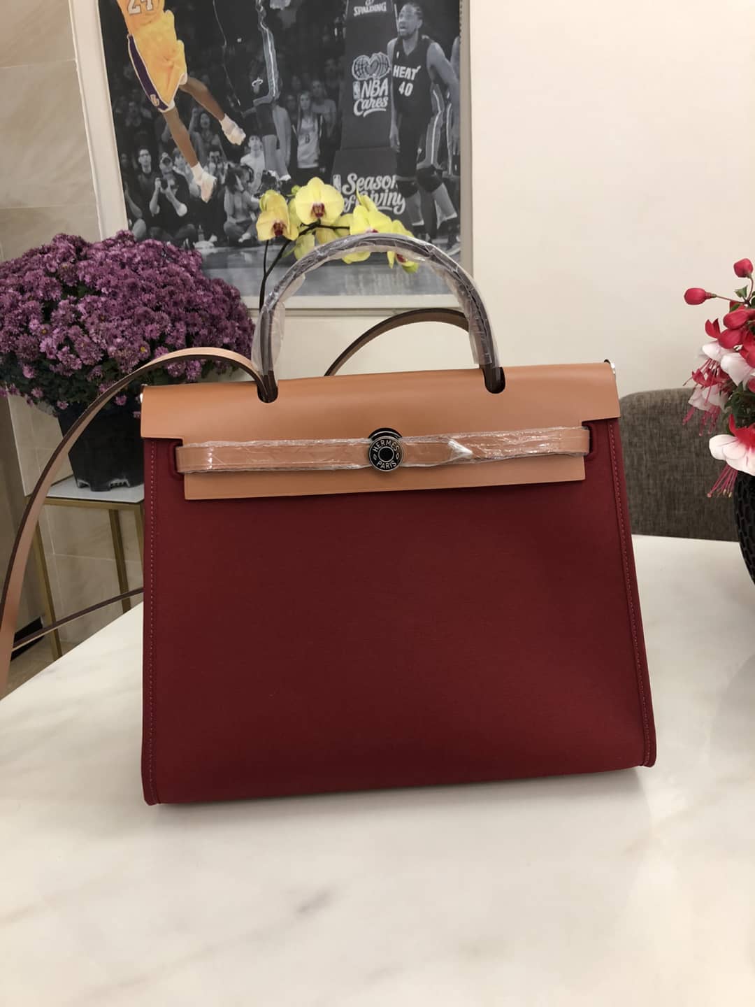 H**me5 Bag Replica 31 Canvas Leather HerBag