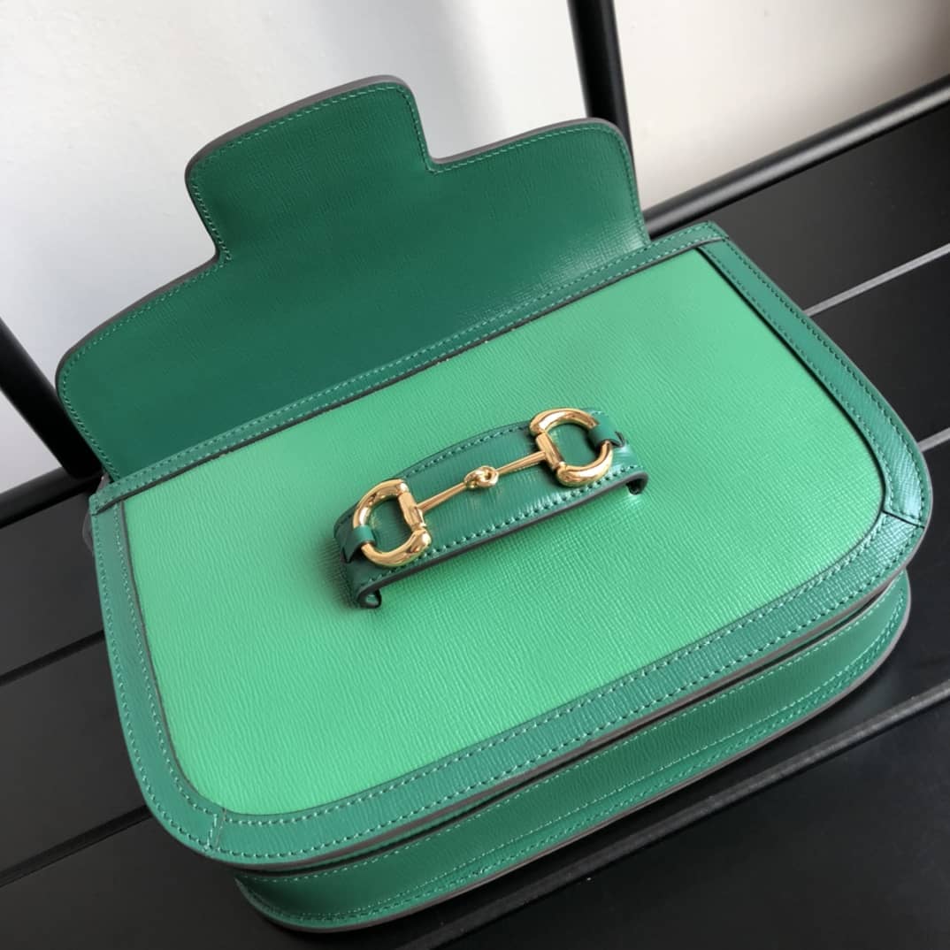Gvc*1 Horsebit 1955 Shoulder Bag Replica Green 602204