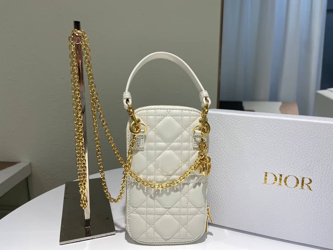 Lady D10r Dupe Lambskin 18CM Phone Holder
