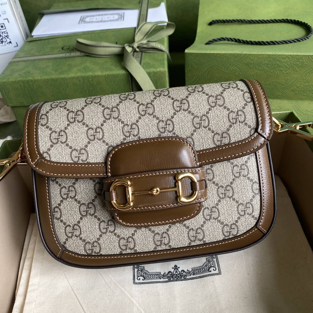 Gvc*1 1955 Horsebit Svp*me GG Canvas Mini Shoulder Bag Replica 658574