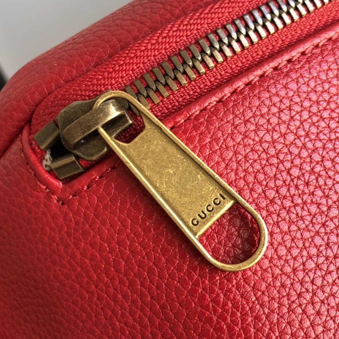 Gvc*1 Print Leather Belt Waist Bum Bag Replica Red 493869