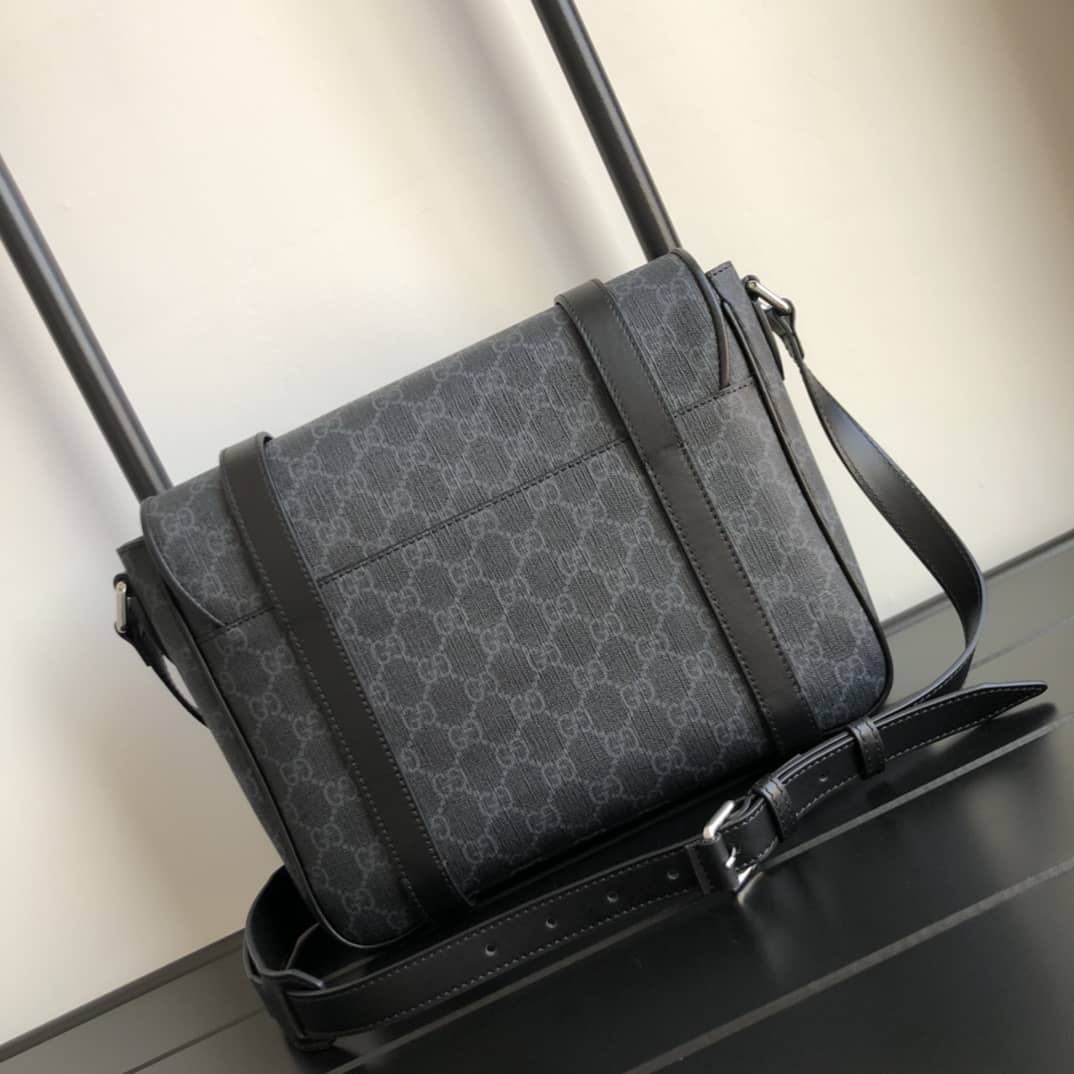 Gvc*1 GG Svp*me Canvas Messenger Bag Replica Black 658542