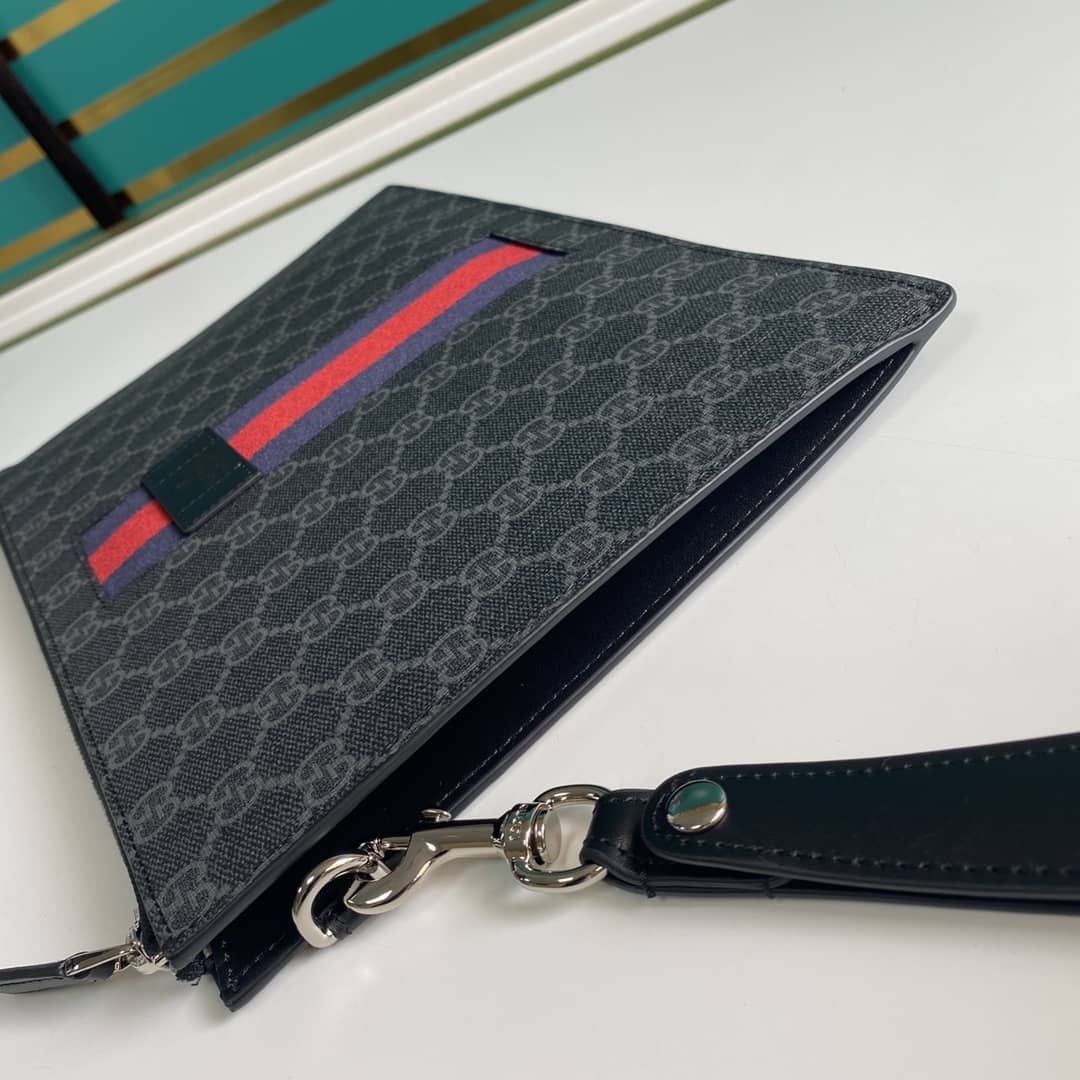 Gvc*1 GG Svp*me PVC Clutch Black Replica 433666