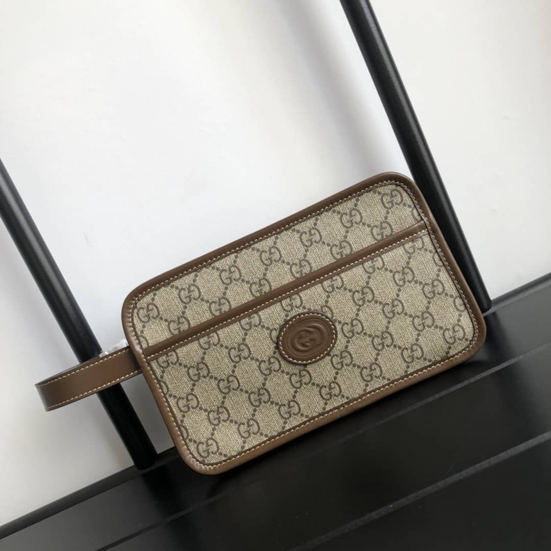 Gvc*1 Purse Dupes Mens GG Interlocking Travel Pouch625764