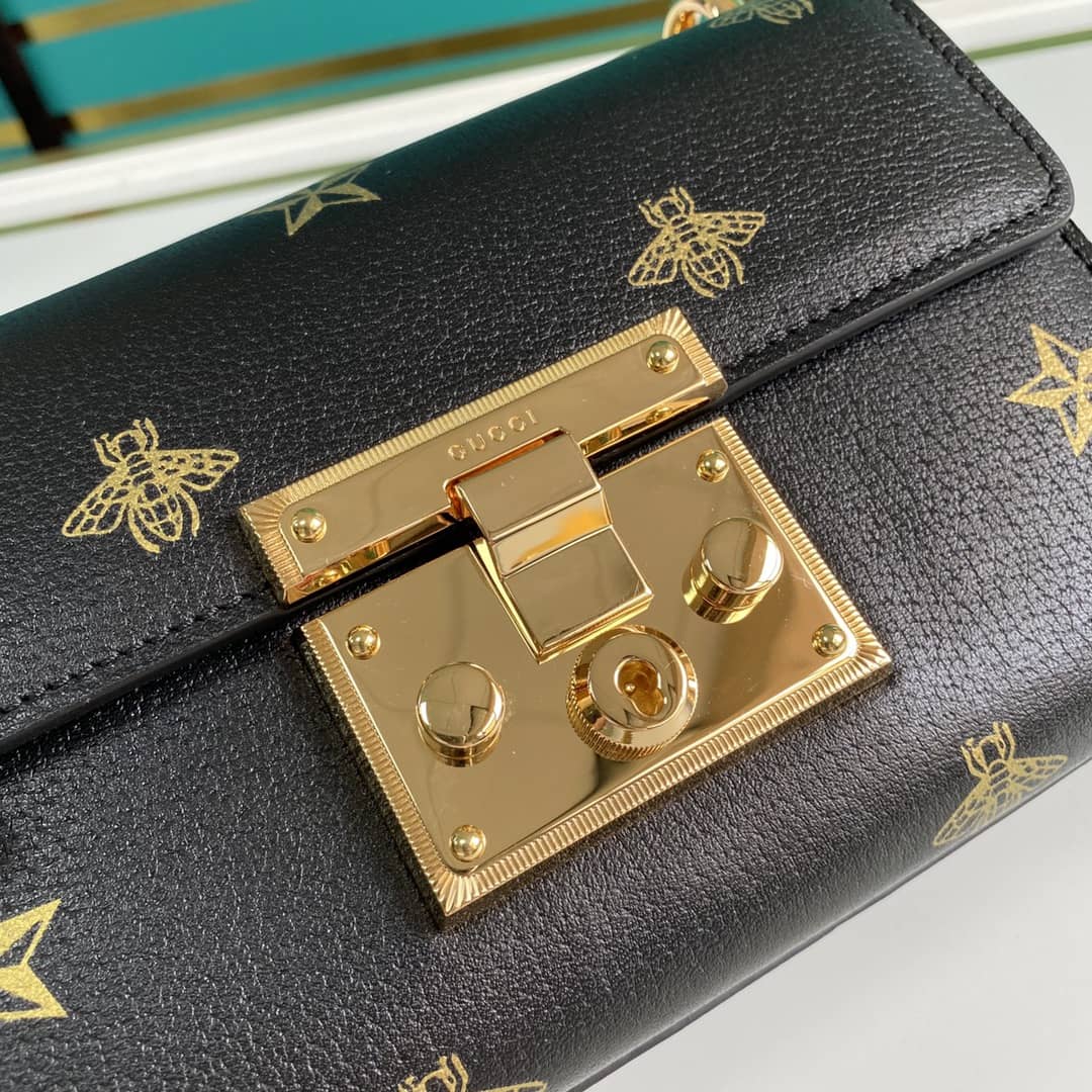 Gvc*1 Padlock Leather Shoulder Bag Replica 432182