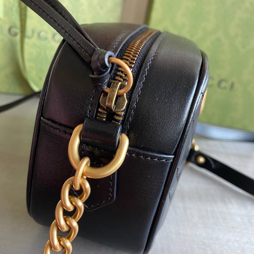 Gvc*1 GG Marmont Matelassé Mini Bag Replica Black 448065