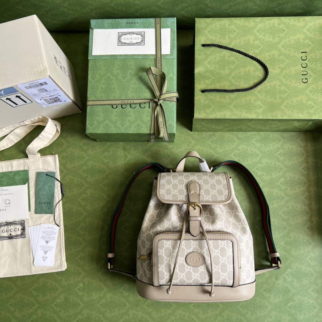 Gvc*1 Backpack With Interlocking G White 674147 Replica