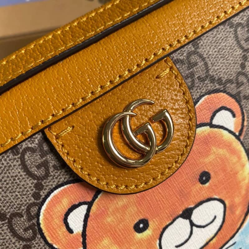 Gvc*1 GG Svp*me Ophidia Mini Camera Bag Replica Yellow 602576