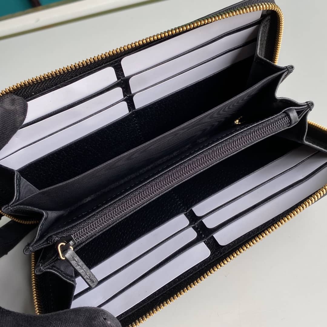 Gvc*1 Ophidia GG Zip Around Wallet Replica 523154