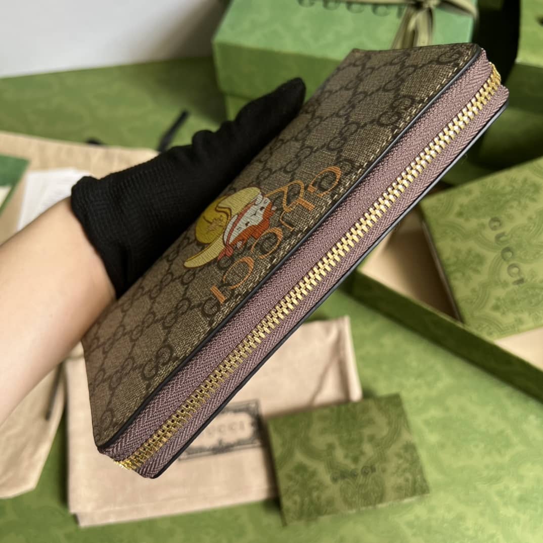 Gvc*1 Bananya Print Canvas Zip Around Long Wallet 701060 Replica