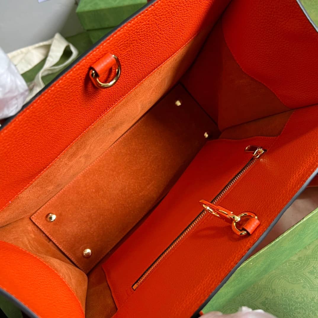 Gvc*1 Small Leather Tote With Gvc*1 Logo 674822 Replica Bag