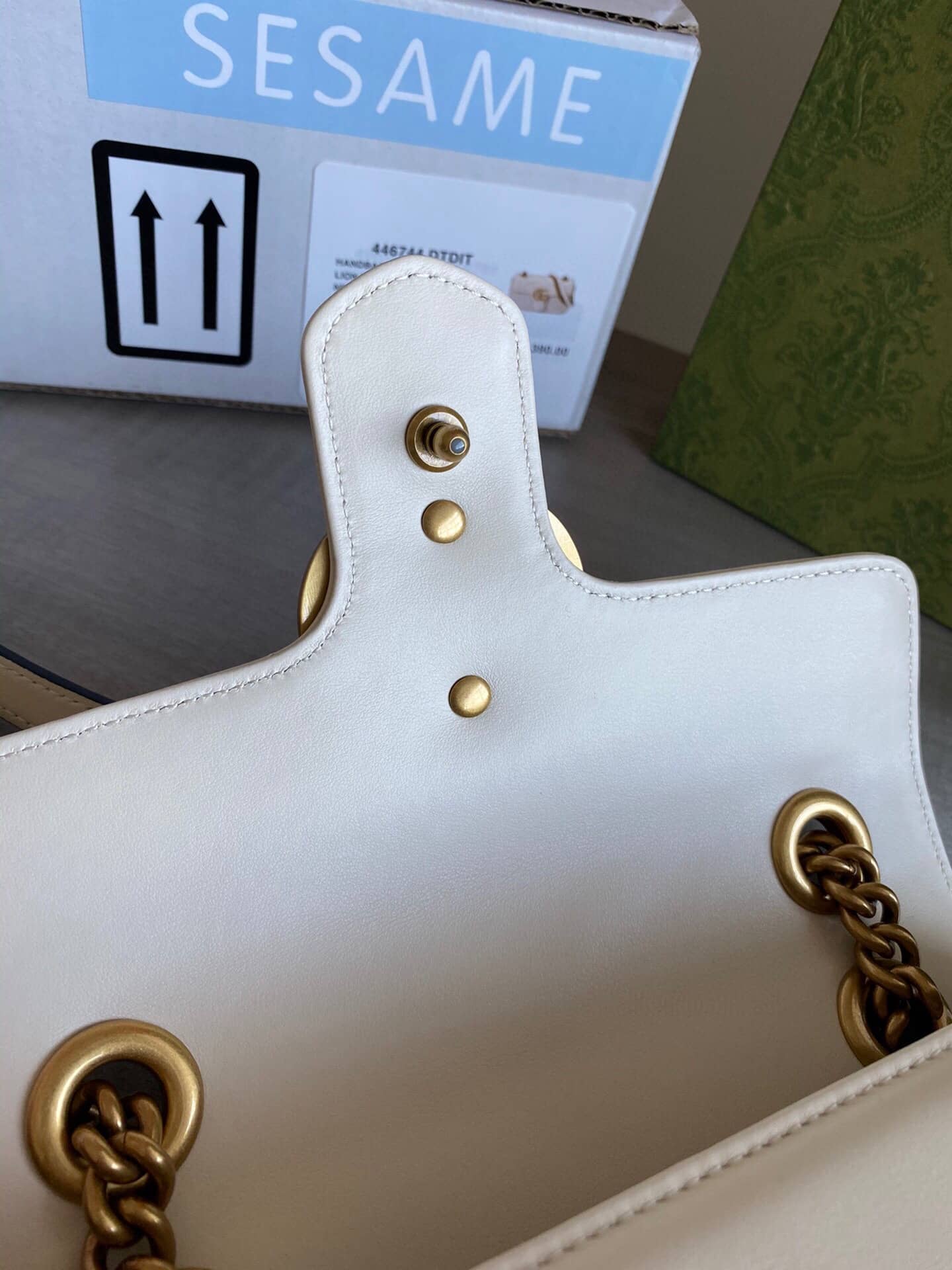 Gvc*1 GG Marmont Mini Matelasse Shoulder Bag Replica White 446744