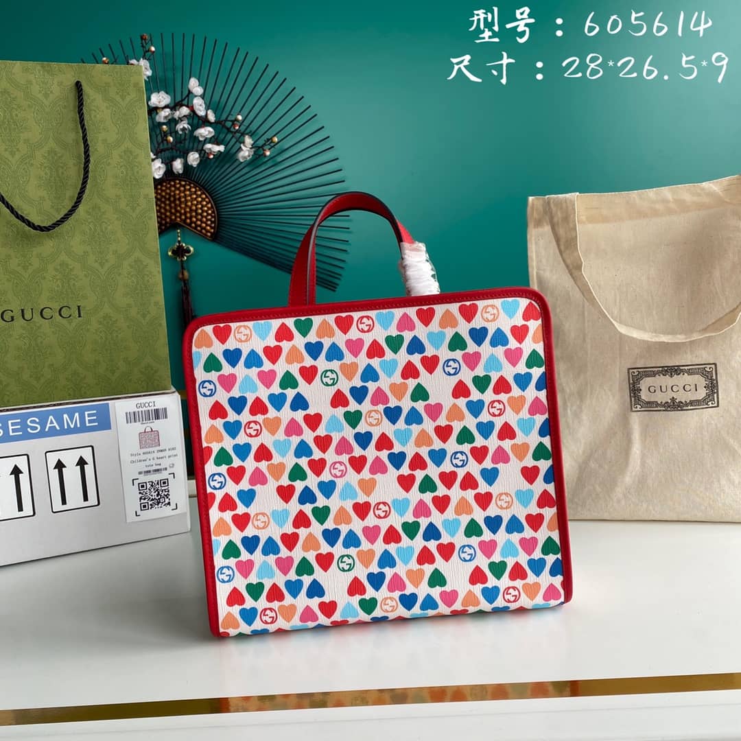 Gvc*1 GG Printed Multicolor Kids Girl Tote Replica 605614