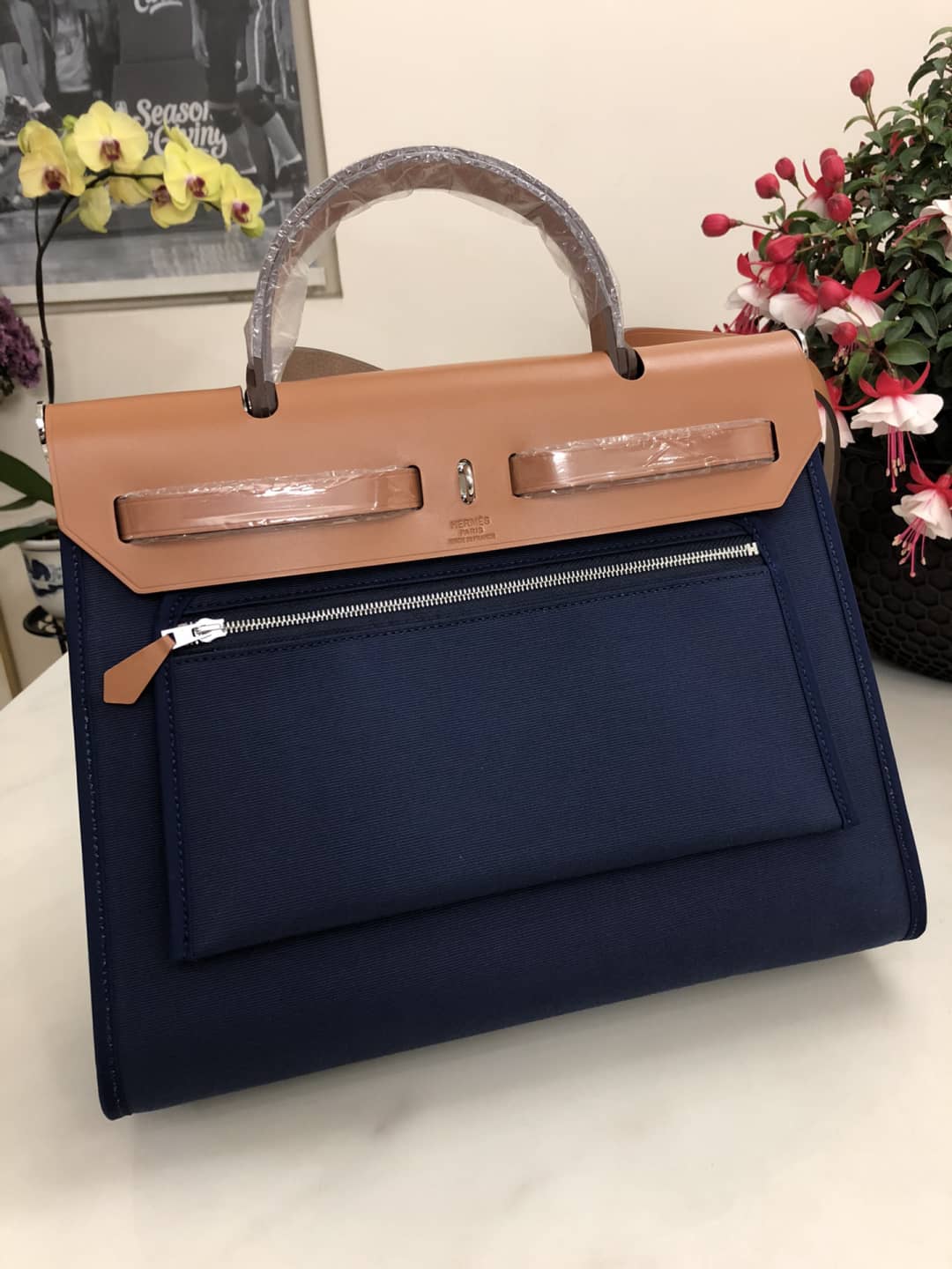 H**me5 Bag Replica 31 Canvas Leather HerBag