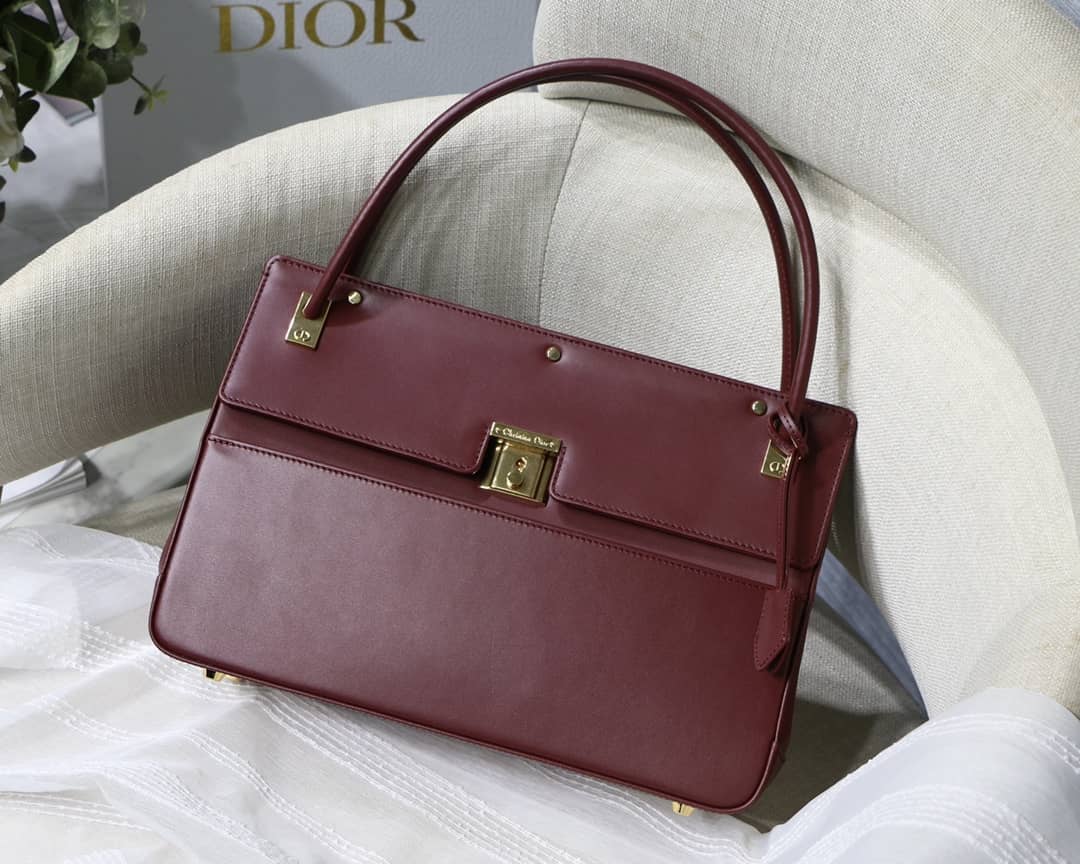 D10r Latte Smooth Calfskin Parisienne Bag